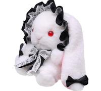 Tsffae Japanische Lolita Umhängetasche, Plüsch-Hasen-Tasche, Kawaii-süße, Gekräuselte Spitze, Schleife, Kaninchen-Handtasche, Plüsch-geldbörsen