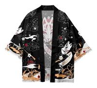 Tsffae Sommer Cartoon Gedruckt Kimono Frauen Männer Japanische Haori Streetwear Strickjacke Yukata Cosplay Samurai Streetwear Für Männer
