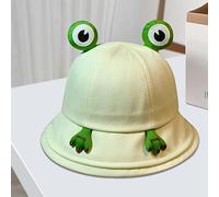 TSHIGO Fischerhut Karikatur Frosch Hut Weiblicher Frühling Sommer Eimer-Hüte Koreanische Frauen Fischer Hüte Mädchen Sonnenschein Panama Becken Caps Outdoor Travel-Beige,55-58Cm