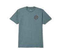 Tshirt BRIXTON - Crest Ii S/S Std Ocean Breeze/ Black/Rust (OCBBR) Größe: L