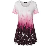 Tshirt Damen Angebot Schwarze Bluse Große Größen Damen T-Shirt Mit Rippen Glitzer Oberteile Damen Große Größen Trachtenshirt Damen V Ausschnitt Bauchfreies Top Mädchen Damenkleider Sommer Sale