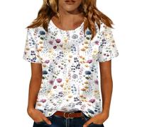 Tshirt Damen Sommer Funktionsshirt Damen Tshirt Baumwolle Shirt Baumwolle T Shirt Blau Braunes Top Rippshirt Kurzarm Top Schwarz Gelb