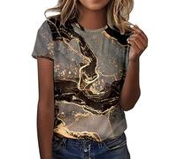 Tshirt Damen T-Shirt Sommer Kuzarm V-Ausschnitt Tops Basic Casual Oberteile Lose Blouse Shirt Sport Tshirt Damen Fitness Damenshirts Lässig Corset Top Hip Hop Kleidung Mädchen