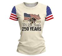 Tshirt Damen Tops Sommer Printed Women's Top Short Sleeves Blouse Sleeve T Shirt Round Neck Oversized Schirts Für Weiß Longshirts Tshirts Basic Elegant Lässige Oversize Lang Baumwolle Shirts Beige S