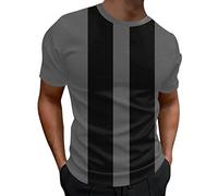 Tshirt Herren Kurzarm, Muster Druck Lässige Laufshirt Casual Kurzarmshirt Sommer Tee Tops Streetwear, wojonifuiliy01 Männer T-Shirt Rundhals (Grey, XL)