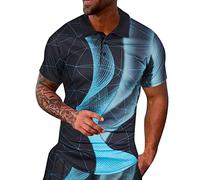 Tshirt Herren Poloshirt Oversize T Shirt Kurzarm Lose Oberteile Kurzarmshirt Sommer Sport Muskelshirts Basic Shirts Streetwear Tee Schwarz XL