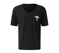 Tshirt Herren Sommer T-Shirts Rundhals Kurzarm T Shirt mit Kokosnussbaum Drucken Oversize Lässig Kurzarmshirt Sportshirt Bodybuilding Laufshirt Sport Fitness Oberteile Tops Bequeme Atmungsaktiv
