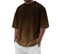 Tshirt Männer Hawaii Druck T-Shirts Für Herren Fitness Tshirt Herren Prime Angebote des Tages Kurzarm Shirt Herren Blumenmuste Y2k Tshirt I Love My Girlfriend Shirt Silber Shirt(1-Brown,L)