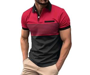 Tshirt Männer Sale Poloshirts Herren Kurzarm Atmungsaktives Schnelltrocknend Poloshirts Für Herren Sommer Casual Mode Shirt Sommer Bequemes Knopfleiste T-Shirts Herren Colour Block Angebote Herren