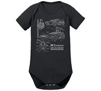 TShirt-People DMC-12 Blueprint Baby Body 74 Schwarz