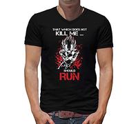 TShirt-People Vegeta Kill me V-Kragen T-Shirt Herren Goku Dragon Master Son Ball M Schwarz