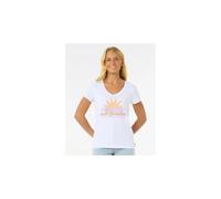 Tshirt RIP CURL - Cala V-Neck Tee White (1000) Größe: XS