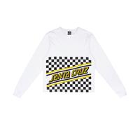Tshirt SANTA CRUZ - Checker Cut Off L/S T-Shirt White (WHITE) Größe: 6