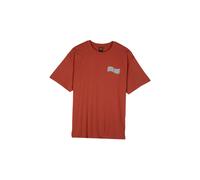 Dark Rust Santa Cruz Tiki Hand Strip Short Sleeve T-shirt Orange M