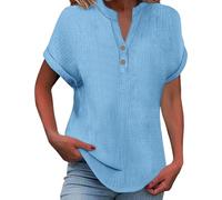 Tshirt Weiss Extra Lang T Shirts Top Bluse Shirt Damen Stretch Retro 70Er Fuer Leinen Mit Kurzen Aermeln Elbsand T-Shirt Junggesellenabschied Frauen Tshirts Hawaiihemd Kurzarm