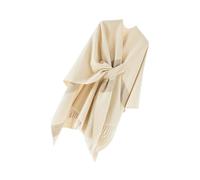 TSMORY Eleganter karierter Schal, multifunktional, winddicht, modischer Umhang für den Innen- und Außenbereich, leichter Polyester-Schal, beige, One size