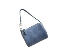 TSMORY Ledertasche für Damen, kleine Umhängetasche, Handtasche, lässiger Reißverschluss, Schultertasche, Handtasche, Hobos-Taschen, blau, One Size