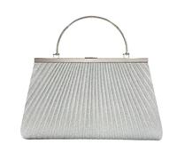 TSMORY Schultertasche für Damen, formelle Abendtasche, Geldbörse, Hochzeit, Clutch, Cocktail, Abschlussball, Handtasche, glitzernde Taschen, silber