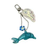 Tsophreniq Charm Anhänger mit Muscheldetail | Marine inspiriertes Taschenzubehör mit Karabinerverschluss für den täglichen Gebrauch