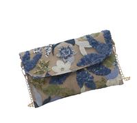 Tsophreniq Elegante Abend Clutch Tasche mit bestickten Pailletten Leichte, aus Stroh gewebte Handtasche für Party Leichte, gewebte Umhängetasche