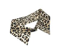 Tsophreniq Stilvolles Leopardenmuster, abnehmbarer Kragen, weiche Polyester Halsbekleidung für Damen und Herren, Polyester Halsaccessoire