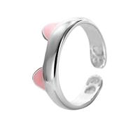 Tsophreniq Verstellbare Cartoon Fingerringe für kleine Katzen, Kätzchen, Haustiere, schöne Ohren, Pfoten, Geburtstagsgeschenke für College Mädchen, tägliches Tragen