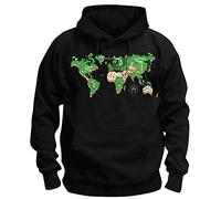 TSP Mario Weltkarte Kapuzen-Sweatshirt Herren