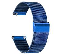TStrap Metall Uhrenarmband Edelstahl Mesh - Blau Schnellverschluss Armband Uhren für Herren Damen - Weich Ersatz Smartwatch metallarmband Uhr - 10mm 12mm 14mm 16mm 18mm 20mm 22mm
