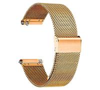TStrap Metall Uhrenarmband Edelstahl Mesh - Roségold Schnellverschluss Armband Uhren für Herren Damen - Weich Ersatz Smartwatch metallarmband Uhr - 10mm 12mm 14mm 16mm 18mm 20mm 22mm