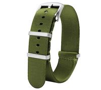 TStrap Nato Uhrenarmband 22mm Nylon - Grün Armband Uhren für Herren Damen Ersatz - Weich Schnellwechsel Uhrband Ersatzarmband Uhr - 18mm 20mm 22mm 24mm