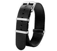 TStrap Nato Uhrenarmband 24mm Nylon - Schwarz Armband Uhren für Herren Damen Ersatz - Weich Schnellwechsel Uhrband Ersatzarmband Uhr - 18mm 20mm 22mm 24mm