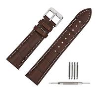 TStrap Uhrenarmband 14mm - Leder Armband Herren - Lederarmband Uhrenband mit Edelstahl Dornschließe - 16mm 18mm 19mm 20mm 21mm 22mm 23mm 24mm