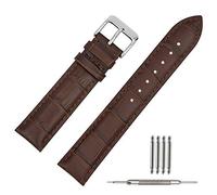 TStrap Uhrenarmband 18mm - Leder Armband Herren - Lederarmband Uhrenband mit Edelstahl Dornschließe - 14mm 16mm 19mm 20mm 21mm 22mm 23mm 24mm