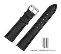 TStrap Uhrenarmband 19mm - Leder Armband Herren - Lederarmband Uhrenband mit Edelstahl Dornschließe - 14mm 16mm 18mm 20mm 21mm 22mm 23mm 24mm