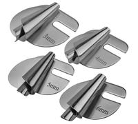 TSUOUKL 4 Stück Nähfuß für Rollsäumer Set 3/4/5/6 mm, Universal Nähmaschinen Zubehör aus Edelstahl, Säumen Nähfuß für Zuhause und Industrie, Einfaches Nähen von Stoffkanten