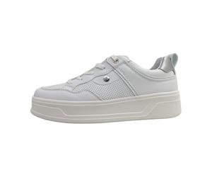 TT.BAGATT D31-AJJ06 Damen Schnürer, White / Silver, 38 EU