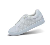 TT bagatt Damen Low-Top Sneaker, Frauen Halbschuhe, Wechselfußbett,Strassenschuhe,Sportschuhe,Freizeitschuhe,White/Gold (2051),39 EU / 6 UK