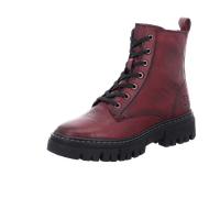 BAGATT TT Damen Schnürstiefeletten/Combat Boots LILO Rot Glattleder, Größe:39, Farbauswahl:rot