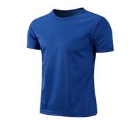 TTAO Unisex Kinder Funktions Teamsport T-Shirt Jungen Atmungsaktiver Sport-T-Shirts Kinder Schnell Trocknend Kurzarm Hemd Basic Rundhals Soccer Top Navy blau 116-122