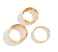 TTPSRY 3 Stück Glatte Armreifen Set Klassische Runde Armband Kollektion Elegante Schmuck Accessoires Zeitlose Metallarmband