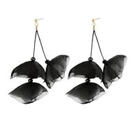 TTPSRY Blütenblatt Ohrringe Stoff Blumen Ohrhänger Textil Schmuck Damen Tropfen Ohrstecker Lang Hängend Leicht