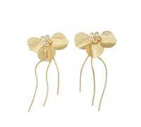 Ttpsry Blumenform Ohrringe Damen Silber Lange Quasten Ohrstecker Elegante Schmuckstücke Für Frauen Hochzeit Party Accessoires