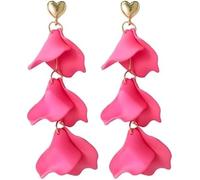 TTPSRY Boucles d'Oreilles Femme Créoles avec Chaîne Pendante Argent 925 Piercing Oreille Piercing Tragus Bijoux Minimalistes Accessoires Mode Élégants(Rosa)