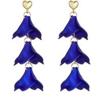 TTPSRY Boucles d'Oreilles Femme Créoles avec Chaîne Pendante Argent 925 Piercing Oreille Piercing Tragus Bijoux Minimalistes Accessoires Mode Élégants(Blau)