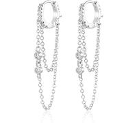 TTPSRY Boucles d'Oreilles Femme Fleur Cascade Pendantes Piercing Oreille Piercing Tragus Bijoux Élégants Accessoires Mode(Silber2)
