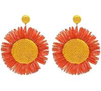 TTPSRY Boucles d'Oreilles Femme Tournesol Bijoux Pendants Piercing Oreille Piercing Tragus Accessoires Mode Bijoux Fantaisie Cadeau Élégant Bijouterie Artisanale(Orange)