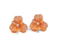 Ttpsry Elegante Blumen Ohrringe Mit Perlen Handgefertigte Modeschmuck Ohrstecker Stilvolle Damen Accessoires Schmuck Für Besondere Anlässe Hochwertige Materialien Einzigartiges Design