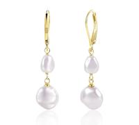 TTPSRY Elegante Tropfen S925 Silber Perlen Ohrringe Baumelnde Ohrhänger Hypoallergen Schmuck Damen Hochwertig Handgefertigt