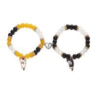 TTPSRY Katzenanhänger Armband Set Aus Naturstein Perlen Mit Elastischem Band Für Damen Und Herren Trendiges Design Und Hochwertige Verarbeitung