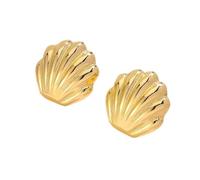 TTPSRY Muschelform Ohrringe 18k Vergoldet Maritim Schmuck Stecker Damen Muschel Ohrstecker Elegant Hochwertig
